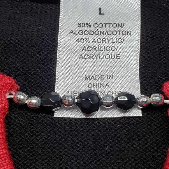 Alfred Dunner Sweater Womens L Multicolor Striped 3/4 Sleeve Pullover Tight Knit - Picture 4 of 8